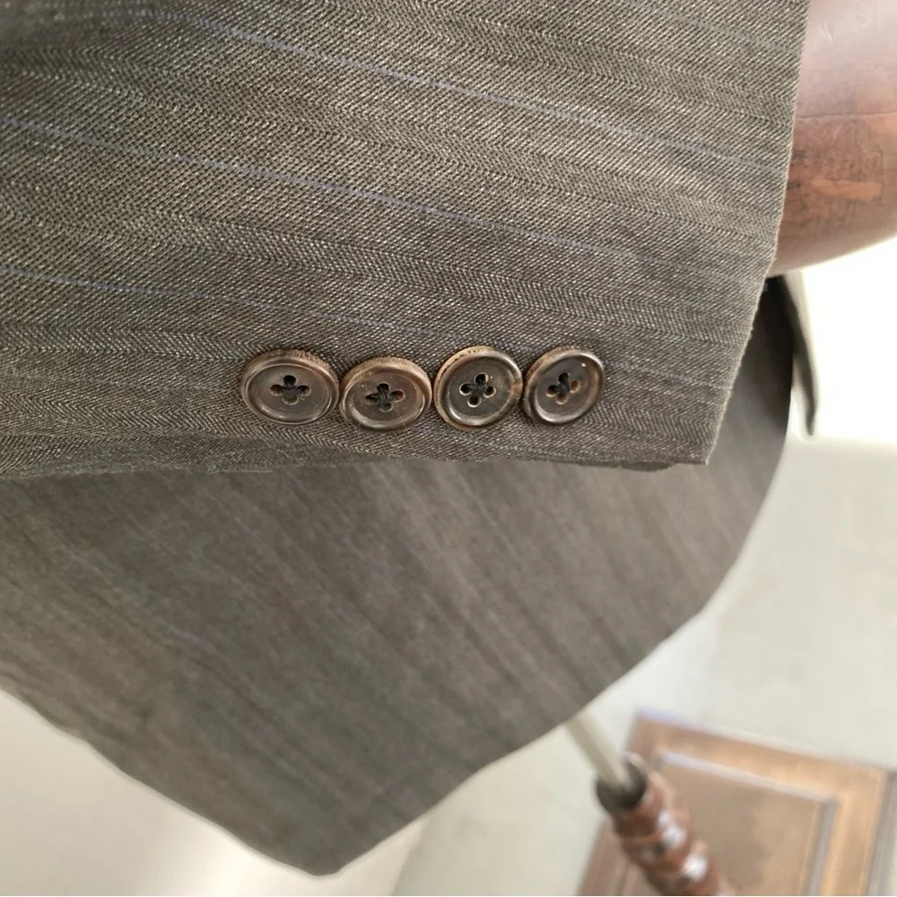 Loro Piana Mens Brown Tasmanian Wool Blazer Size 42 Reg.‎